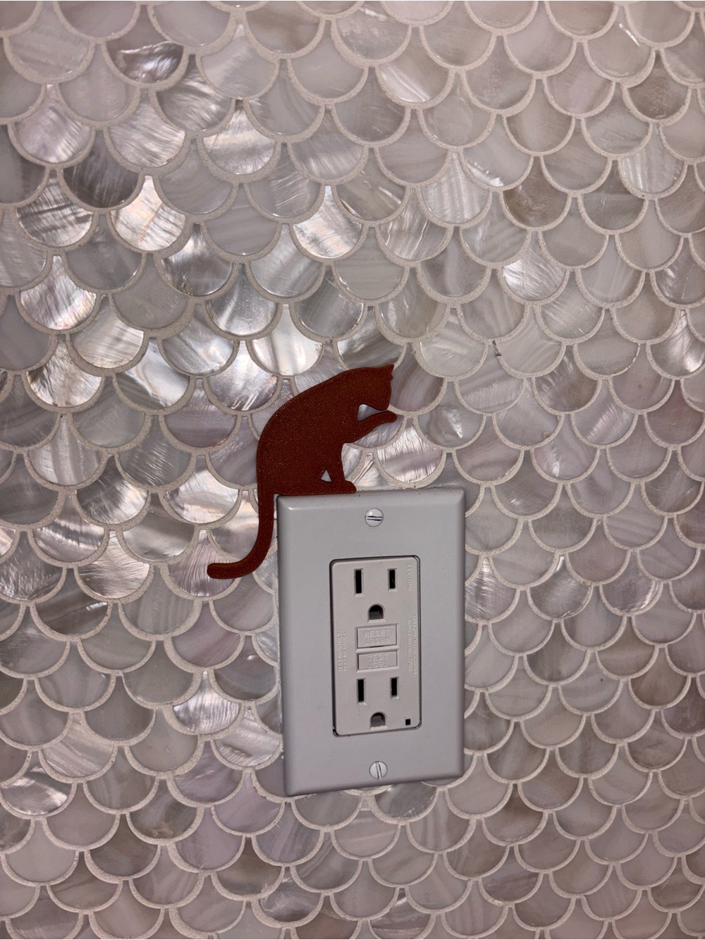 Wood Cat Wall Accent  for Outlet - Decorative Home Wall Decor set of 3